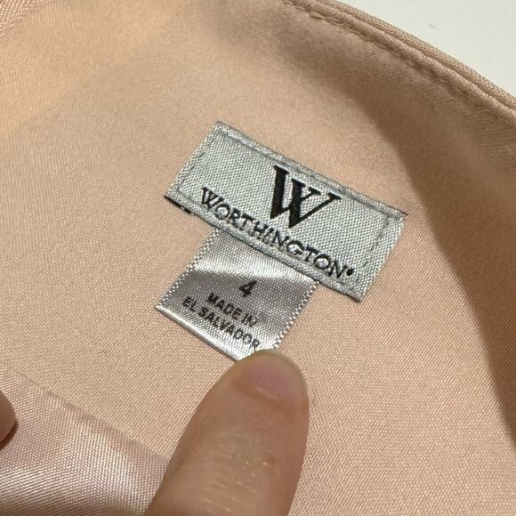 Worthington Light Pink Ling Modest‎ Classic Office Pencil Skirt Women’s Size 4 - Picture 3 of 5